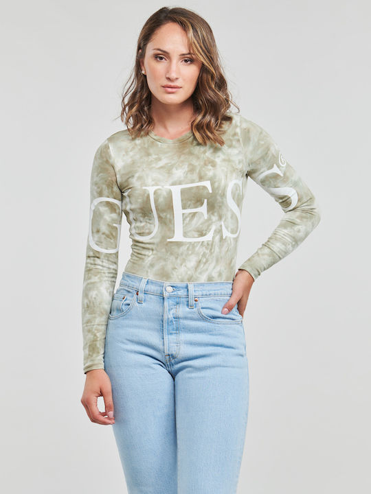 Long Sleeve Bodysuit W2YI56K9RW2 Slim Fit Khaki
