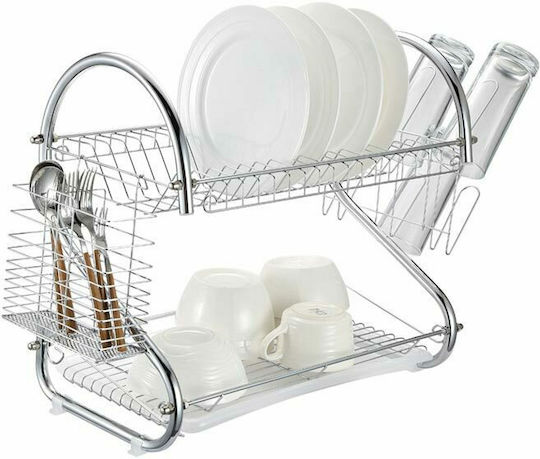 Geschirrabtropfer & Abtropfgitter Metallisch Silber 43x24.5x35.5cm Geschirrabtropfer & Abtropfgitter Metallisch Silber 43x24.5x35.5cm