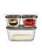 Caso Glass Lunch Box VacuBoxx Black 14.5x9.5cm 3pcs