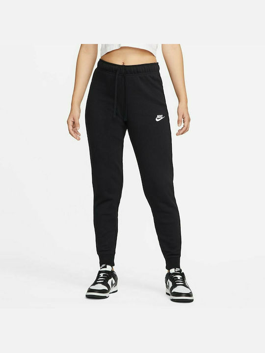 Nike Sportswear Club Παντελόνι Γυναικείας Φόρμας με Λάστιχο Μαύρο Fleece