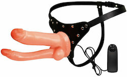Baile Jessica Strap-On Harnașament cu Dublu Dildo 21.5cm în Culoare Flesh Baile Jessica Strap-On Harnașament cu Dublu Dildo 21.5cm în Culoare Flesh