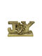 InTheBox Christmas Plastic Figure inscription Gold Length 20.5cm