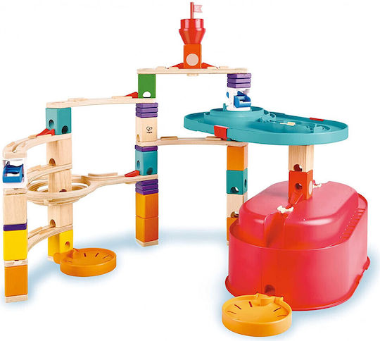 Hape Παιχνίδι Κατασκευών Ξύλινo Quadrilla Marble Run για Παιδιά 4+ Ετών