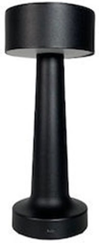 Lucas LED Wiederaufladbar Metall Tischlampe LED mit Schwarz Schirm und Basis