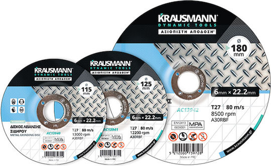 Krausmann Dynamic AC13942 Schleifscheibe Metall 180mm