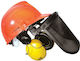 AMA 08838 Construction Site Helmet with Earplugs Orange 109110