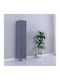 Spind Metallisch mit 3 Schränke Anthracite Checkmate 38x45x191cm