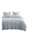 MayHome Duvet Cover Set Cotton Semi-double with Pillowcase 180x240 Grey Light