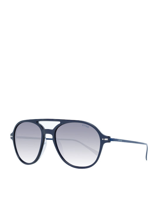 Sting Unisex Sunglasses with Blue Frame and Purple Gradient Lens SST006 0TA5