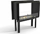 Thermozel 75 97.1734 Indoor Floor Bioethanol Fireplace Black 76x35x79.5cm