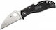 Spyderco Rockjumper Pin Knife Black with Blade made of Stainless Steel in Sheath