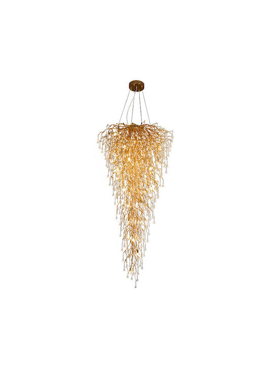 Elmark Joan Kronleuchter 22xG9 Ø75cm mit Kristallen Gold 955JOAN22