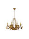 Elmark Philip Kronleuchter 8xE14 Ø85cm mit Kerzen Bronze 955PHILIP8