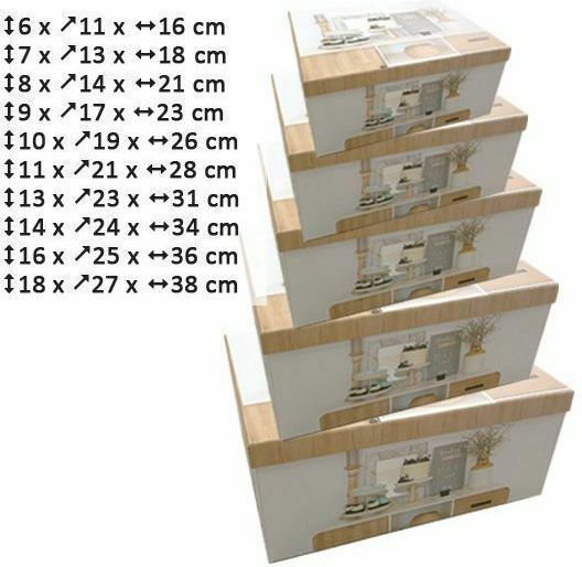 AGC Хартия Кутия за съхранение с капак Многоцветен 10бр