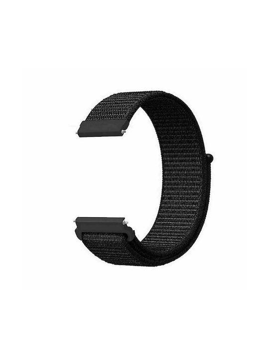 Easy Change Fabric Strap in Black Color 22mm - OEM