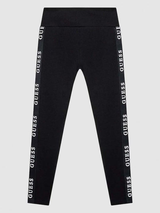 Guess Leggings pentru Copii Lung Negru