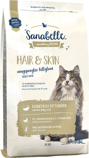 Bosch Petfood Concepts Hair & Skin Dry Food Gluten-Free for Adult Cats with Poultry Sanabelle 2kg