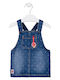 Kinder Latzrock aus Jeans Polka Dot Blau