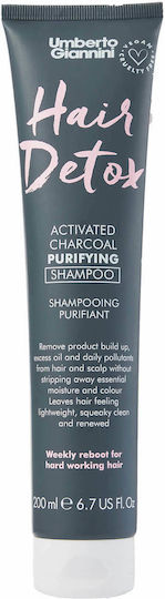 Umberto Giannini Detox Activated Charcoal Shampoos for Oily Hair 200ml