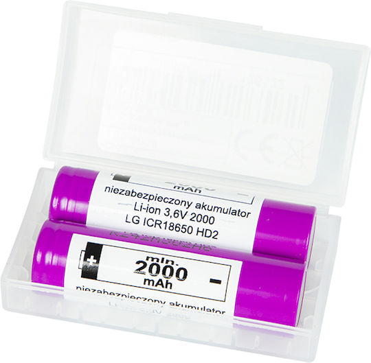 LG Wiederaufladbare Batterien 18650 Li-Ion 2000mAh 3.6V 2Stück