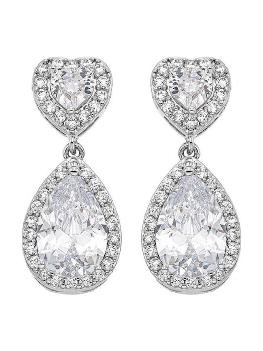 Gloria Hope Gloria Hope Earrings Gold Plated with Stones
