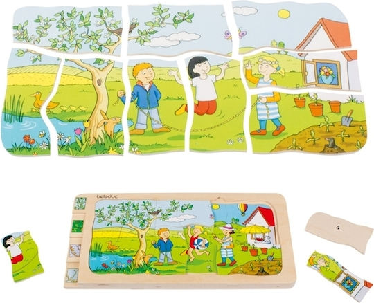 Lemnos Puzzle pentru Copii 4 Anotimpuri 36buc Beleduc