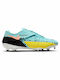 Nike Phantom GT2 Academy FlyEase MG Χαμηλά Ποδοσφαιρικά Παπούτσια με Τάπες Glacier Ice / Yellow Strike / Sunset Glow / Black