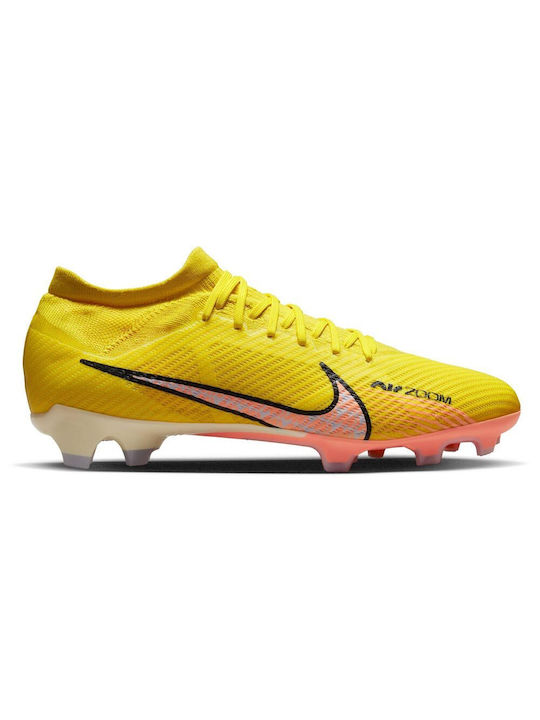 Nike Zoom Mercurial Vapor 15 Pro FG Χαμηλά Ποδοσφαιρικά Παπούτσια με Τάπες Yellow Strike / Coconut Milk / Doll / Sunset Glow