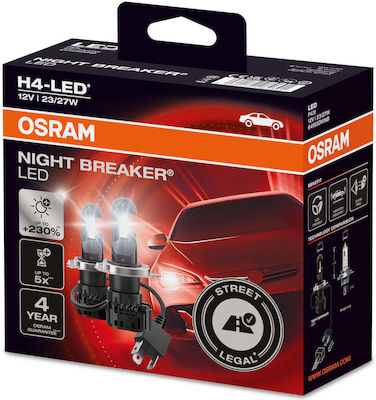 Osram Lămpi Autoturismului Night Breaker H4 LED 6000K Alb rece 12V 27W 2buc