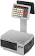 ICS PA-10e Electronic Retail Scale with Column and Label Printing Capability with Weighing Capacity of 30kg and Division 10gr