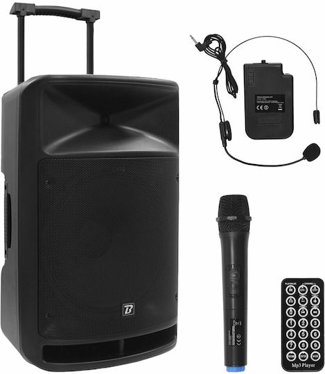BoomToneDj Ηχείο Karaoke με Ασύρματο Μικρόφωνο Traveler 15 VHF Μαύρο