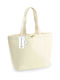 Fabric Beach Bag made of 100% Organic Cotton | EarthAware Organic Marina Tote | W850 Natural