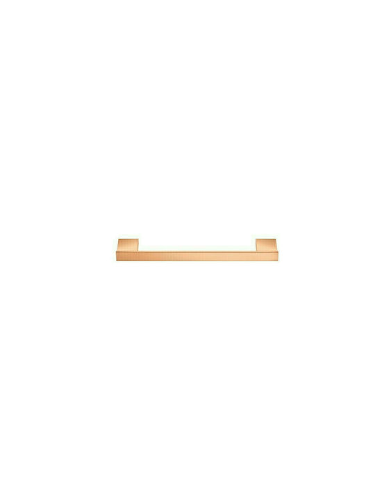 Sanco Monogram Single Wall-Mounted Bathroom Rail ​30x2cm Rose Gold Polished