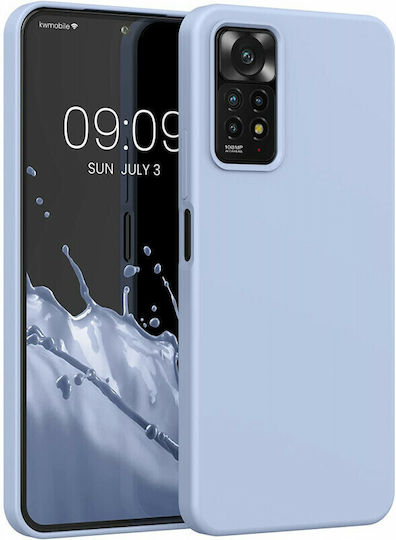 KWmobile Soft Flexible Rubber Umschlag Rückseite Silikon Light Blue Matte (Redmi Note 11 Pro)