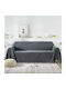 My Home Luxury Three-Seater Sofa Throw Jacquard 180x280cm Gray