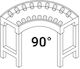 Silanos Конвейерна ролка Ъглова 90°