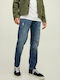 Mike Men's Jeans Pants with Slim Fit Navy Blue