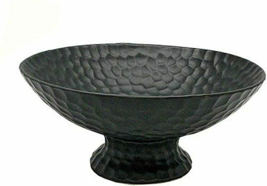 Art et Lumiere Round Ceramic Decorative Platter Black 30x30x12cm