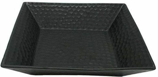 Art et Lumiere Square Ceramic Decorative Platter Black 29.5x29.5x6cm
