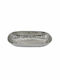 Art et Lumiere Oval Ceramic Decorative Platter Silver 37.5x16.5x7cm
