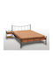 Pat Single Metalic Cupru Pentru Saltea 90x200cm