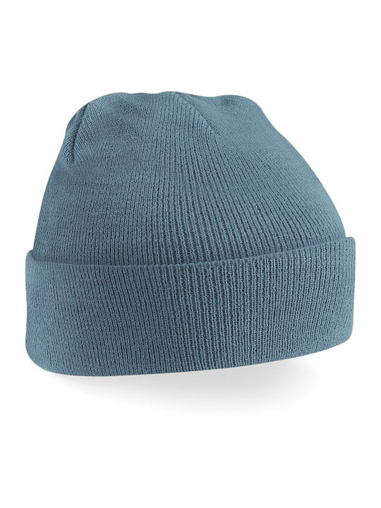 Beechfield Knitted Beanie Cap Airforce Blue