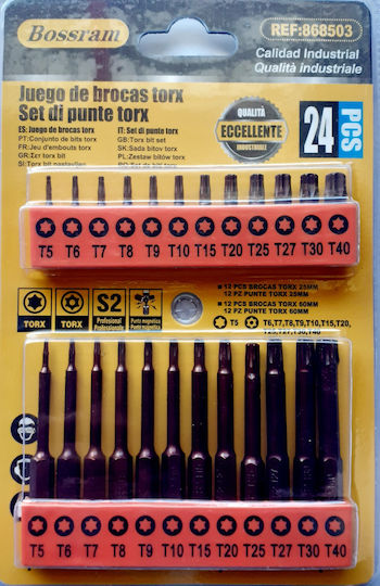 Set 24 Screwdriver Bits