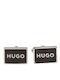 Hugo Boss Manschettenknöpfe aus Silber in Schwarz Farbe