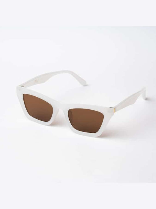 AV Sunglasses Valeria Γυναικεία Γυαλιά Ηλίου με Κοκκάλινο Σκελετό Milky