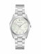 Bulova Surveyor Diamonds Γυναικείο Ρολόι 31mm Μπαταρίας με Ασημί Μεταλλικό Μπρασελέ