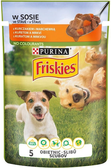 Purina Friskies Wet Food Dogs in Cans with Carrot and Chicken 100gr