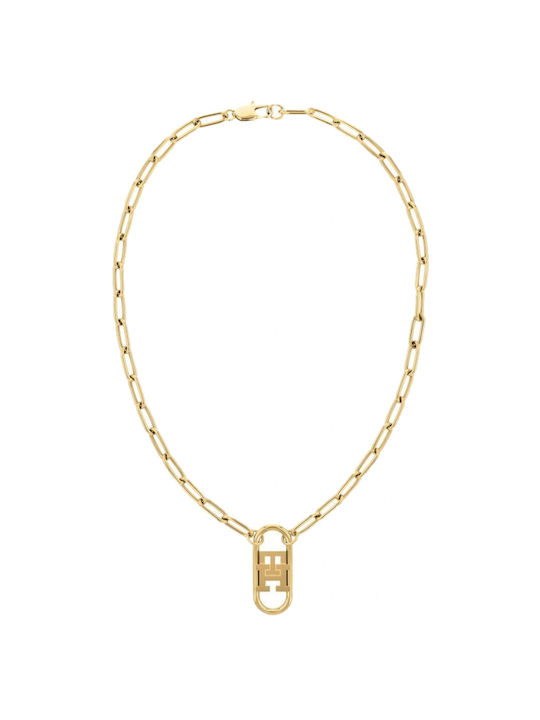 Tommy Hilfiger Necklace Monogram from Gold Plat...