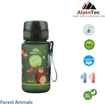 AlpinPro Πλαστικό Παγούρι Forest Animals σε Πράσινο χρώμα 350ml