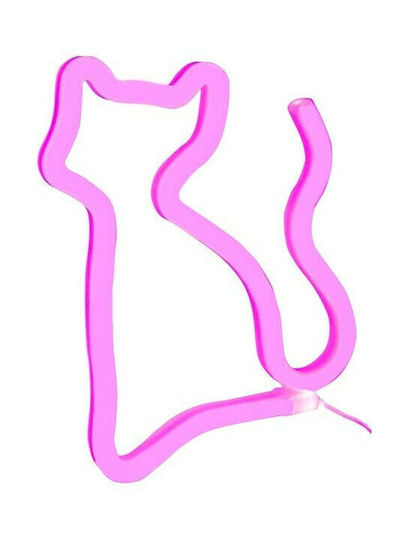 Kinder Wandleuchte LED Katze Pink